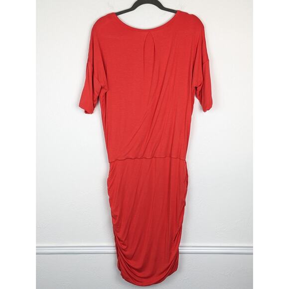 Athleta Solstice Dress Ruched Wool Athletic Activewear Fire Red Outdoor Size M - Picture 5 of 14